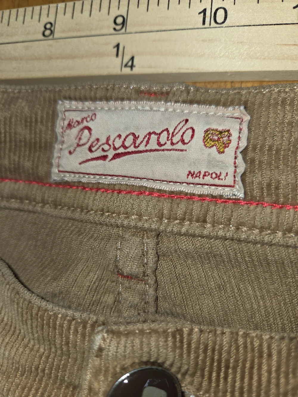 Marco Pescarolo Corduroy Pants-sz 34 Brown, 5 Pockets, Italian, No Keychain